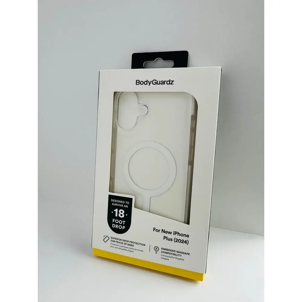 BodyGuardz Ace Pro iPhone 16 Plus Clear/White MagSafe Case NWT